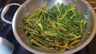 Crispy Bhindi not deep fried | Okra Fry | How to make Crispy Bhindi without deep frying 🤤