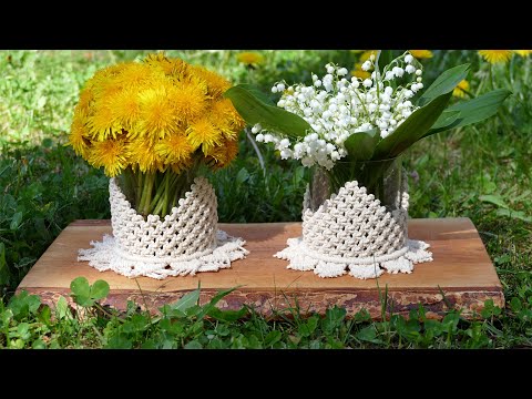 DIY Macrame Leaf Plant Hanger Lantern