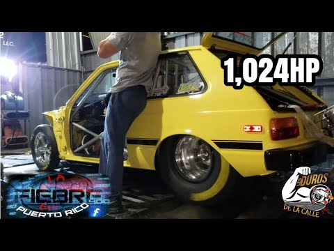 1,024HP Toyota Starlet Motor Rotativo 13B Turbo (Alcohol)