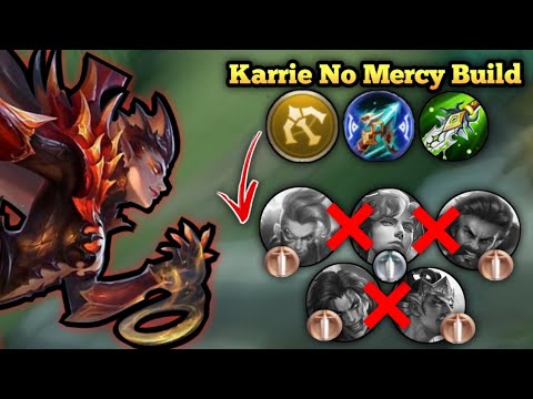 KARRIE NO MERCY!! DESTROYS EVERYONE USING THIS BUILD | Karrie Best Build 2022 | MLBB