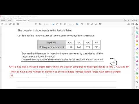 IAL As Chemistry Unit 2 Topic Intermolecular forces
