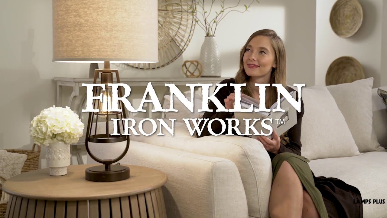 Topher Brown Metal Table Lamp with LED Night Light 63R83 Lamps Plus