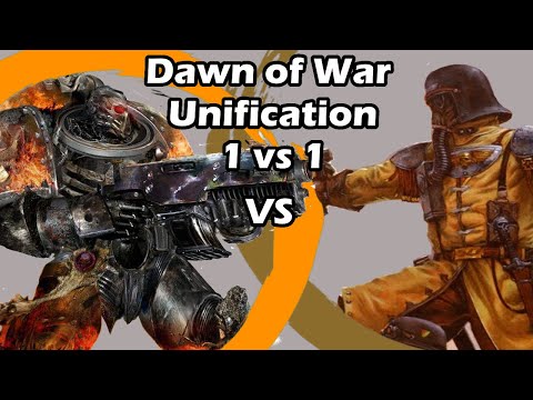 Dawn of War Unification: 1 vs 1 Legion of the Damned (cultist champ) vs Steel legion (HUNtington)