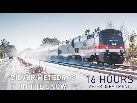 Amtrak Veterans Unit #42 Leads 17 Hour Late Silver Meteor After Derailment