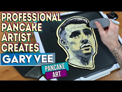 Professional Pancake Artist Creates - Gary Vee Pancake Art