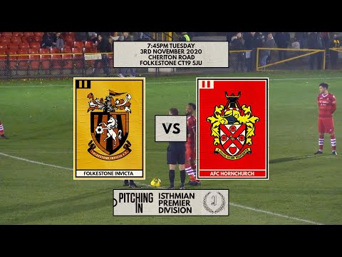 Highlights | Folkestone Invicta 2-1 Hornchurch | Pitching In Isthmian Premier Division | 3/10/20