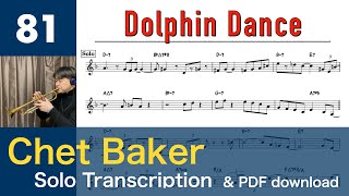 Dolphin Dance [1983] (Chet Baker) Solo Transcription #81
