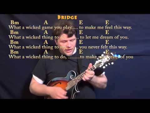 Wicked Game (Chris Isaak) Mandolin Cover Lesson in A with Chords/Lyrics