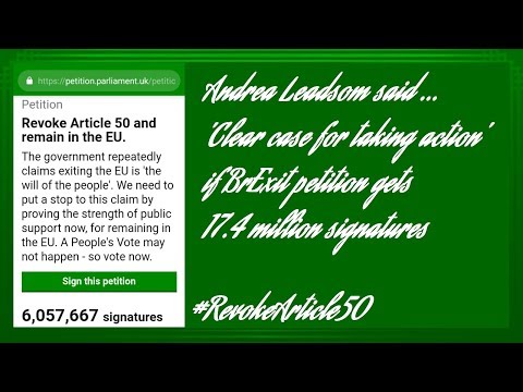 BrExit: Revoke Article 50 e-petitions Debate, 1 Apr 2019 (Petition Link vvv)