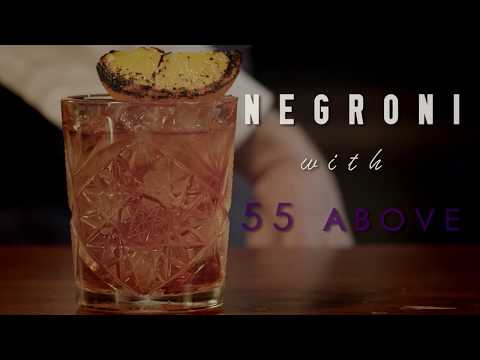 Negroni with 55Above Orange Gin