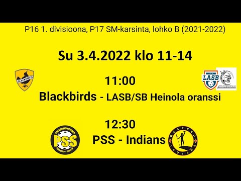 Porvoo 3.4.2022 klo 11-14, P16 1. divisioona, P17 SM-karsinta, lohko B (2021-2022)