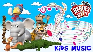 Kids Songs | The Animals at the Zoo - Heroes of the City | ♫ | Car Cartoons | Car Cartoons