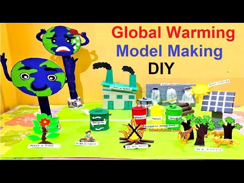 global warming and greenhouse effect working model science project diy howtofunda