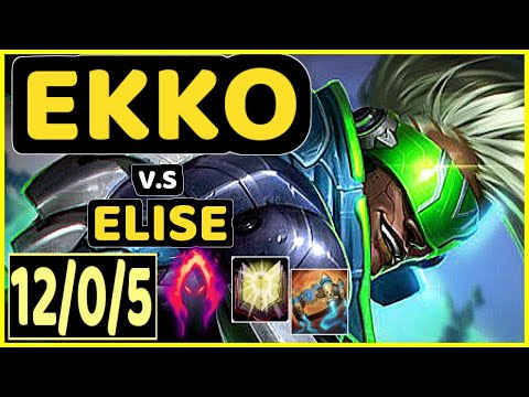 I WILL DOMINATE (EKKO) vs ELISE - 12/0/5 KDA JUNGLE GAMEPLAY - NA Ranked DIAMOND