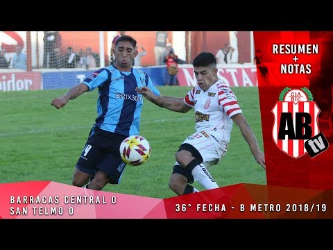 Barracas Central 0 - San Telmo 0 | Resumen + Notas | Fecha 36 | B metro 2018/19
