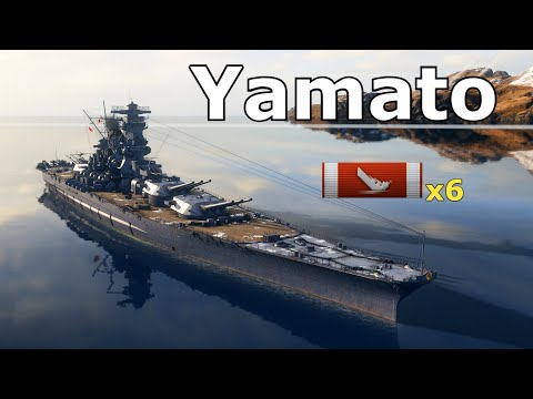 World of WarShips Yamato - 6 Kills 258K Damage