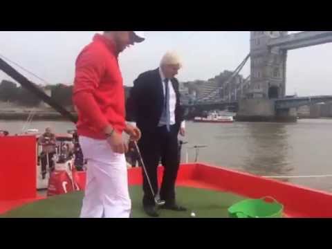 Rory McIlroy with Boris Johnson -  Santander 123 World Launch