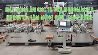 Mộng âm cnc 10 đầu bàn dài 3,2 mét 5 đầu khoan, 5 đầu phay router | WM-5x2CNC