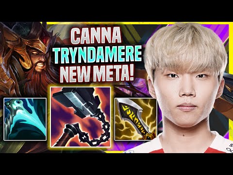 CANNA PLAYS NEW META TRYNDAMERE TOP! - T1 Canna Plays Tryndamere Top vs Tahm Kench! | Season 11