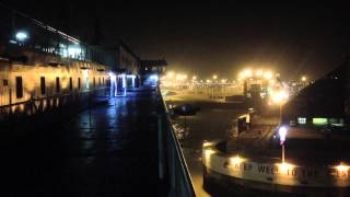 preview picture of video 'P&O Ferry Leaving Calais at Night view from on board'