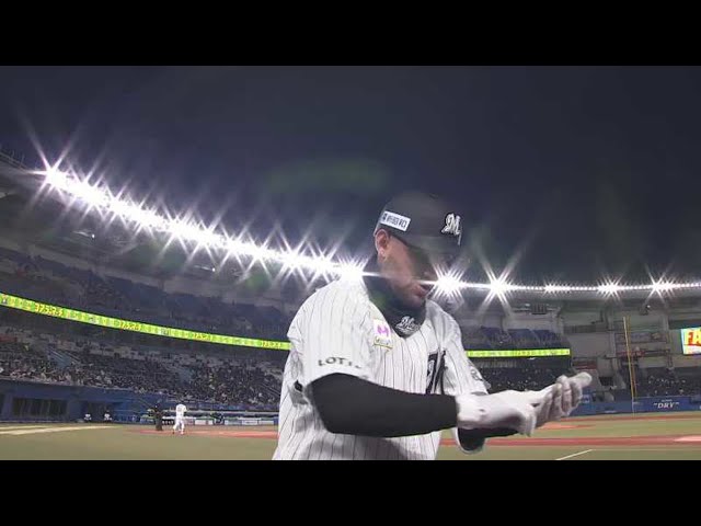 【2回裏】確信弾!! マリーンズ・レアードがレフトスタンドへソロホームランを放つ!! 2021/4/8 M-B