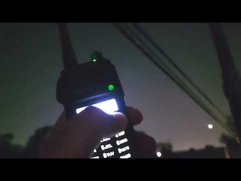 International space station ISS repeater while pass over Montreal listening on Yaesu FT-65