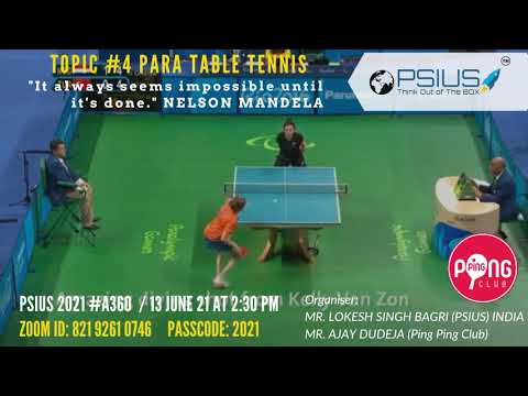 A360 # Para Table Tennis PTT 13 JUNE 2021 AT 2:30 PM