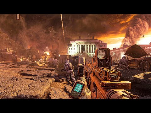 Modern Warfare 2 PS5 - Battle of Washington D.C. (4K ULTRA HD Graphics Gameplay)