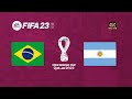 Brasil X Argentina Fifa 23 Gameplay Copa Do Mundo Qatar