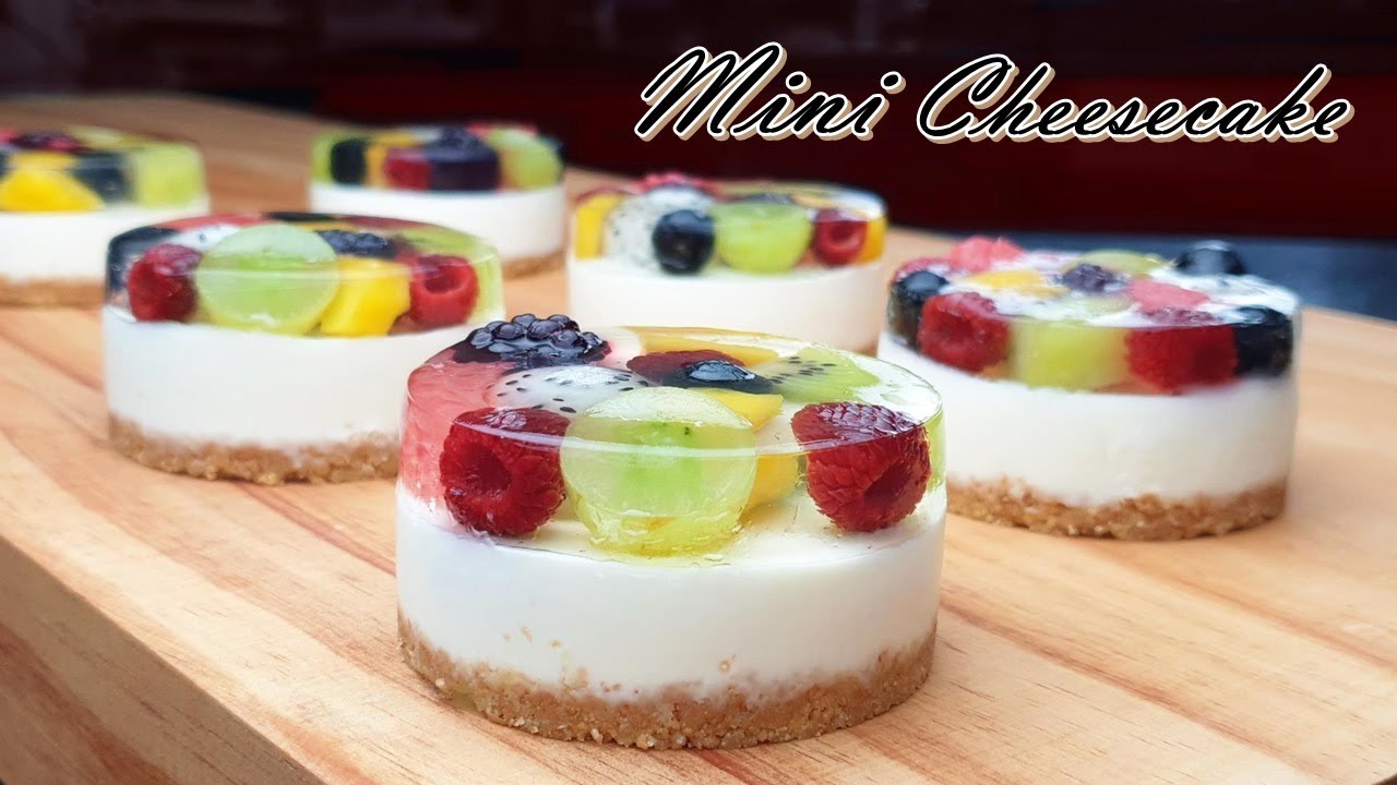 No-Bake/ No-Egg/과일 미니 치즈 케이크 만들기/ Easy Fruit Mini Cheesecake Recipe / Easy Fruit jelly cake