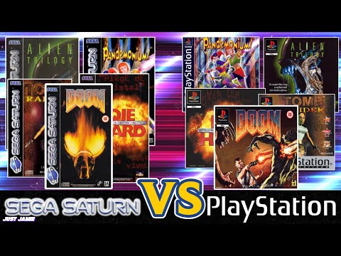 Sega Saturn V PS1 - Side-by-Side Dual Comparison #segasaturn #playstation1 #emulator