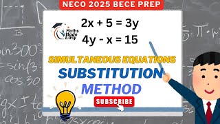 The EASIEST Way to Solve Simultaneous Equations Using Substitution