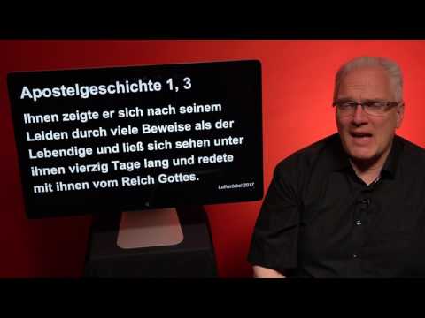 "Die beste Schulung aller Zeiten“, Apostelgeschichte 1, 1-14, „Atempause" 15.5.2017