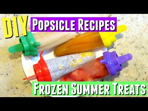 Frozen Summer Treats DIY Popsicles, Yummy DIY popsicle recipes, DIY coconut water popsicles