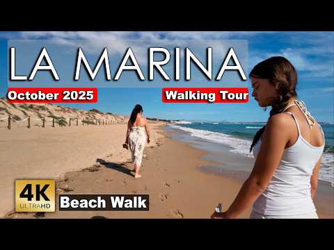 La Marina - Beach Walk - October 2025 - Spain | Costa Blanca - Walking tour [4k 60fps]