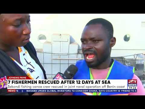 Sekondi fishing canoe crew rescued in joint naval operation off Benin coast.