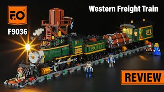 YouTube thumbnail: FunWhole Western Freight Train (F9036)[1524 pcs] Review @TopBrickBuilder