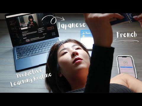 How to Study 2 Languages at Once🇫🇷🇯🇵 | Productive Language Learning Routine
