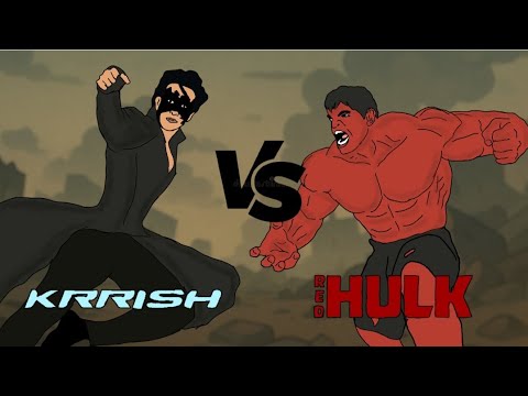 Krrish vs Red hulk fight 2d animination |part 8 |
