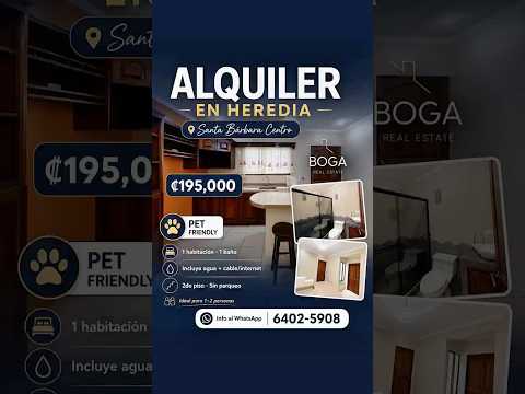 Alquiler apartamento Santa Bárbara, Heredia