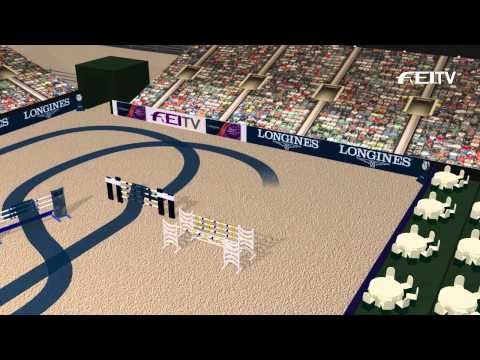 Longines FEI World Cup™ Jumping 2013/14 Leipzig - Jump Off Course Animation