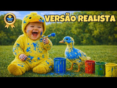 Como seria o Patinho Colorido na vida real? 🌈 A fofura que encanta toda a família!