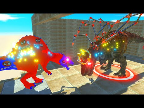 SPIDERMAN SPINOSAURUS DEATH CLIMB -  Animal Revolt Battle Simulator