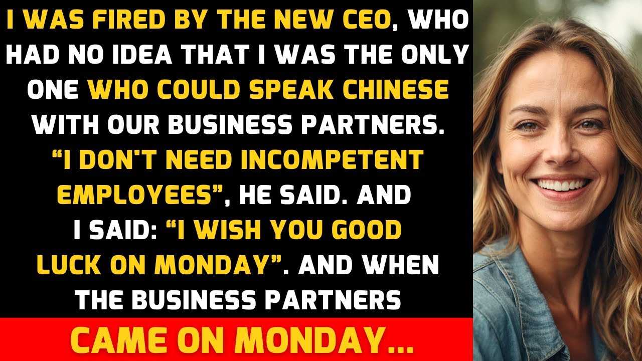 I Was Fired By The New CEO Who Had No Idea That I Was The Only One Who Could Speak With Our Partners