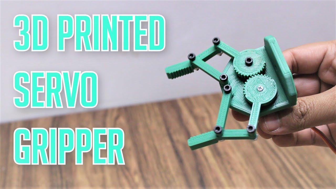 AWESOME 3D Printed Servo Robot Gripper!