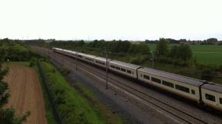 preview picture of video 'TGV TMST Eurostar passing near Seclin'
