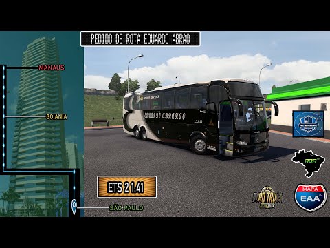ETS 2 1.41 MOD BUS G6 1200 TURISMO 0500RS EIII MB 6X2 - MANAUS X SÃO PAULO - VIAÇÃO EDUARDO ABRÃO