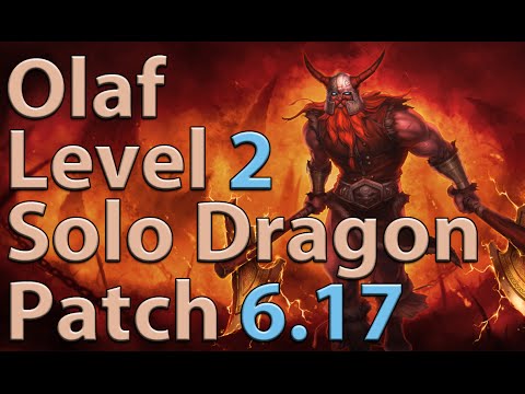 League of Legends: Olaf Level 2 Solo Dragon Season 6 (Patch 6.17)