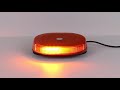 LED rampa 12/24V - 32x 1W LED oranžová ECE R10/R65 magnetická (200x180x30mm) - Video Youtube