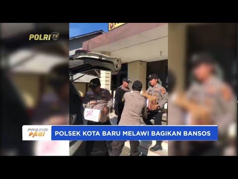 PEMBAGIAN BANSOS POLSEK KOTA BARU MELAWI KEPADA MASYARAKAT